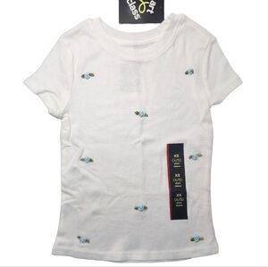 Art Class Kids' T-Shirt with 3D Blue Floral Accents - NWT